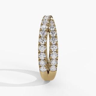 Crossover Diamond Wedding Band in 14K Gold
