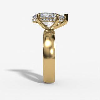Cathedral Pear Diamond Solitaire Engagement Ring
