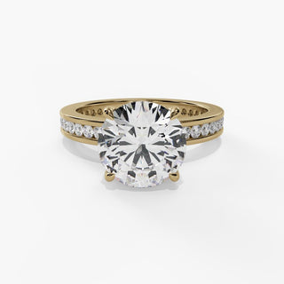 Round Channel Set Diamond Engagement Ring