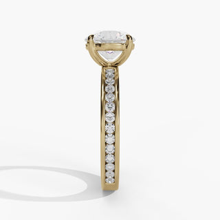 Round Channel Set Diamond Engagement Ring