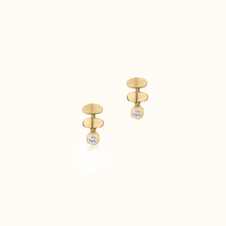 Diamond Stud Earrings in 14 Karat Yellow Gold