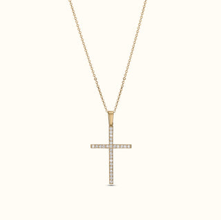 Diamond Cross Pendant in 14K Yellow Gold (0.50 CTW)