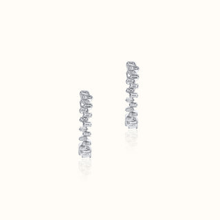 Petite Diamond Stud Earrings in 14K White Gold