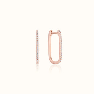 Diamond Huggie Earrings in 14K Rose Gold (0.17 CTW)