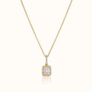 Diamond Pendant Necklace in 14K Yellow Gold