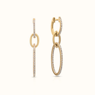 Diamond Drop Huggie Earrings in 14K Yellow Gold (0.29 CTW)