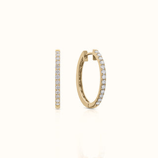Diamond Hoop Earrings in 14K Yellow Gold (0.60 CTW)