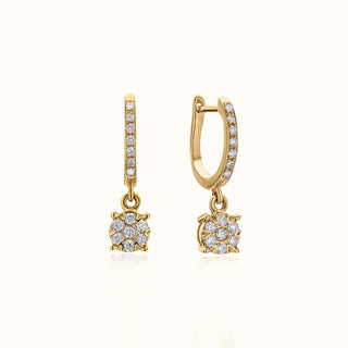 Diamond Hoop Earrings in 14K Yellow Gold (0.19 CTW)
