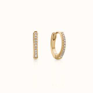 Diamond Huggie Earrings in 14K Yellow Gold (0.05 CTW)