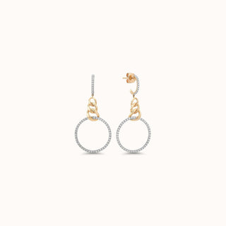 Alexandra Dangling Hoop Diamond Earrings