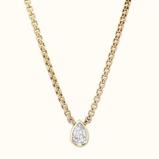 Isidora Bezelled Solitaire in Rounded Box Necklace