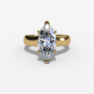 Cathedral Marquise Solitaire Engagement Ring
