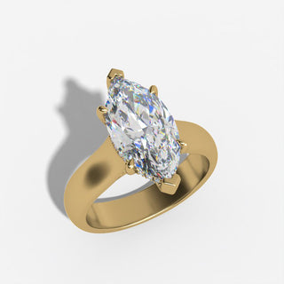 Cathedral Marquise Solitaire Engagement Ring