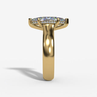 Cathedral Marquise Solitaire Engagement Ring