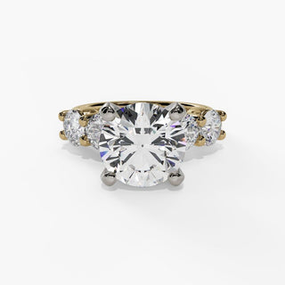 Round Diamond Engagement Ring in 14K Gold